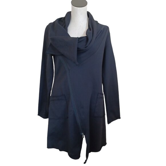 Neon Buddha Jacket Cardigan Black Cotton Knit Full Zip Womens Small NEW - Picture 12 of 12